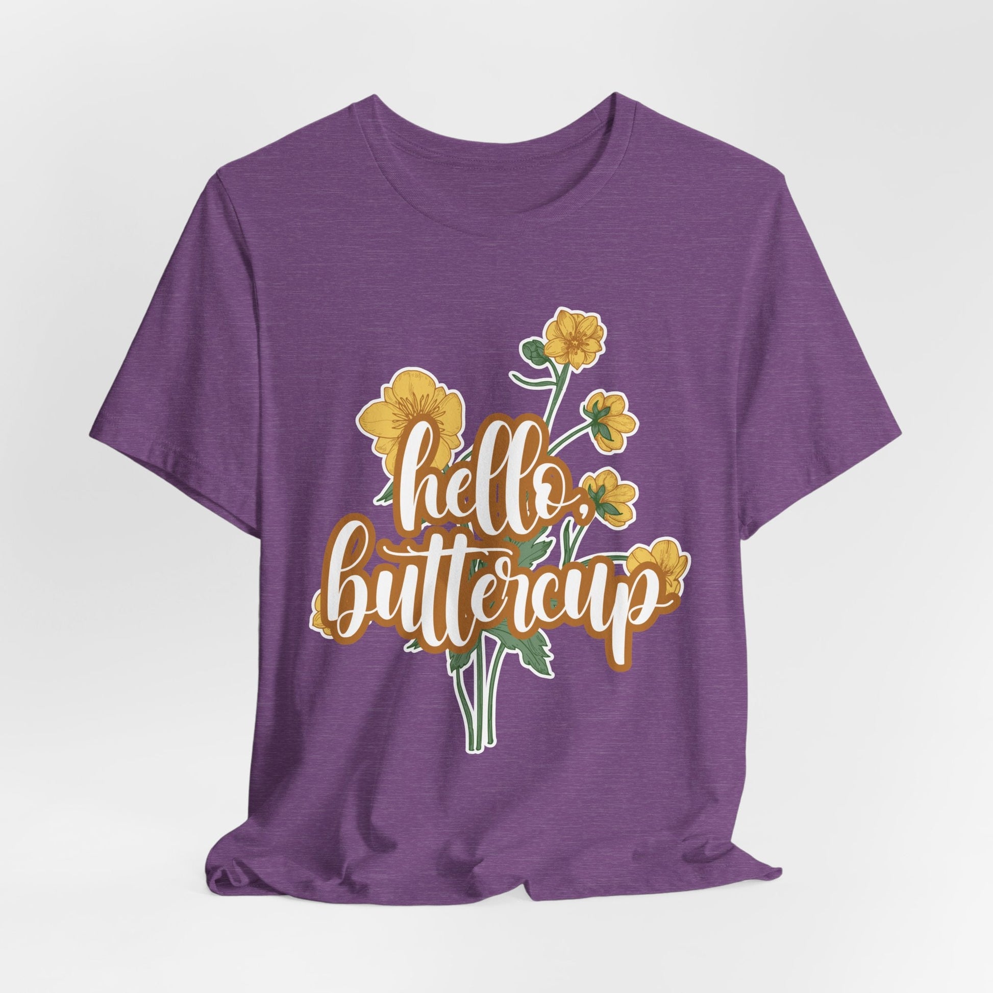 Hello Buttercup Floral Graphic Unisex T-Shirt - HubCityMakersCo