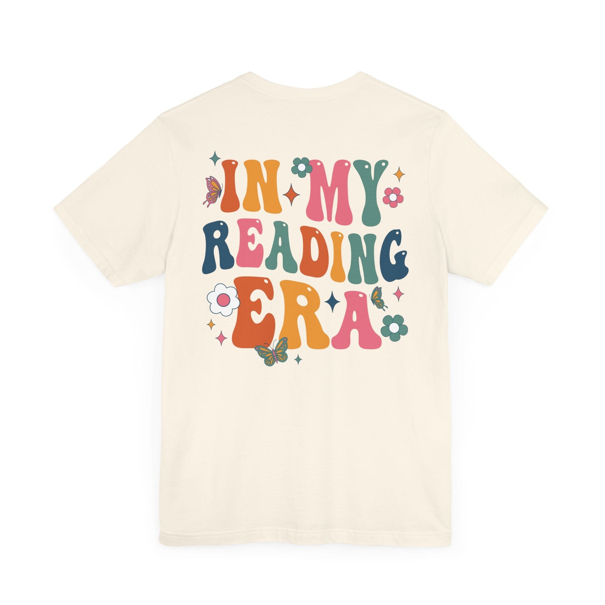 In My Reading Era Retro (Front Pocket + Full Back Design) - Unisex Jersey Tee - HubCityMakersCo