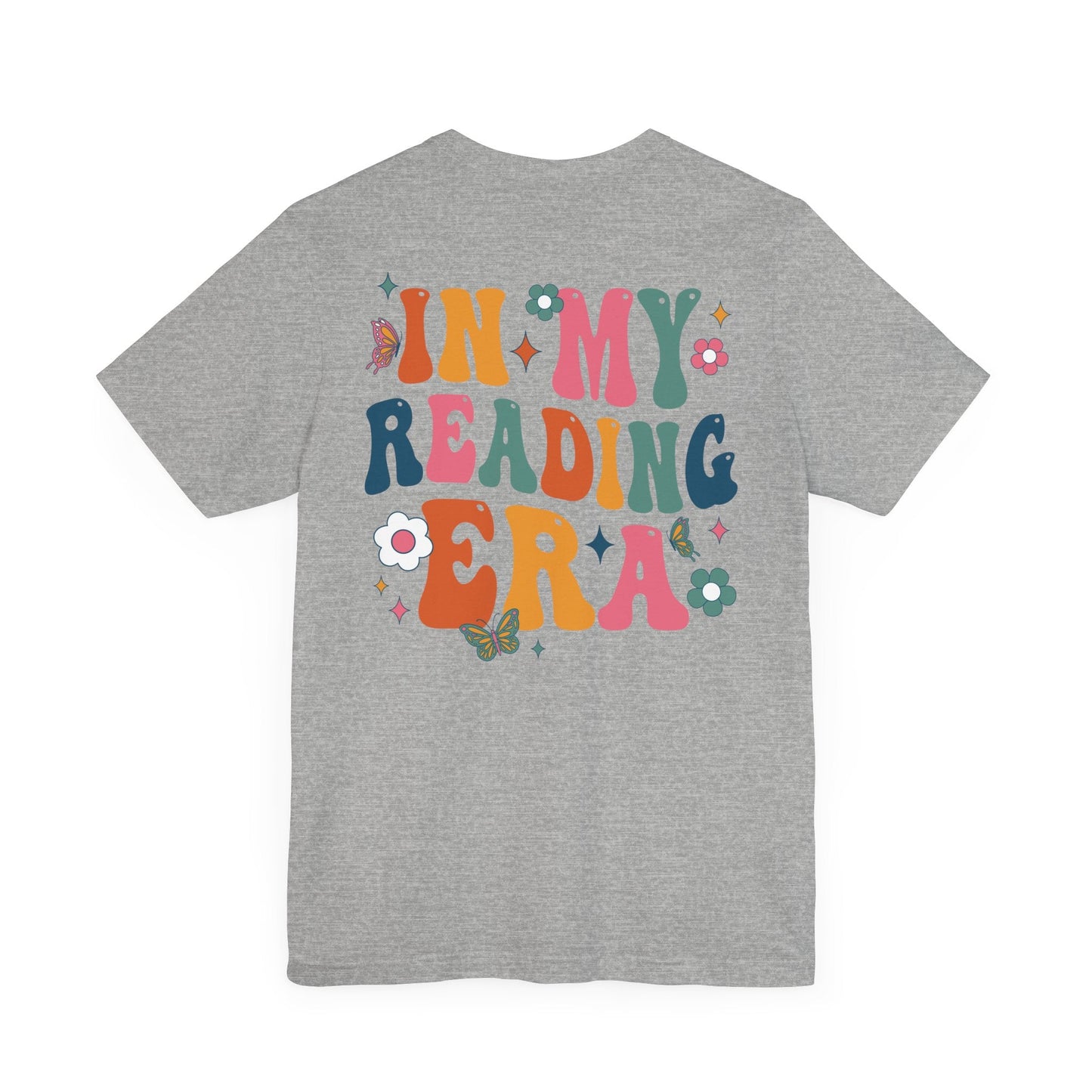 In My Reading Era Retro (Front Pocket + Full Back Design) - Unisex Jersey Tee - HubCityMakersCo