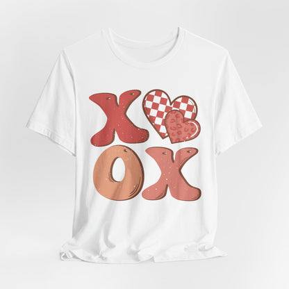 Retro XOXO Faded Red Pink Tee Shirt for Valentine's Day - HubCityMakersCo