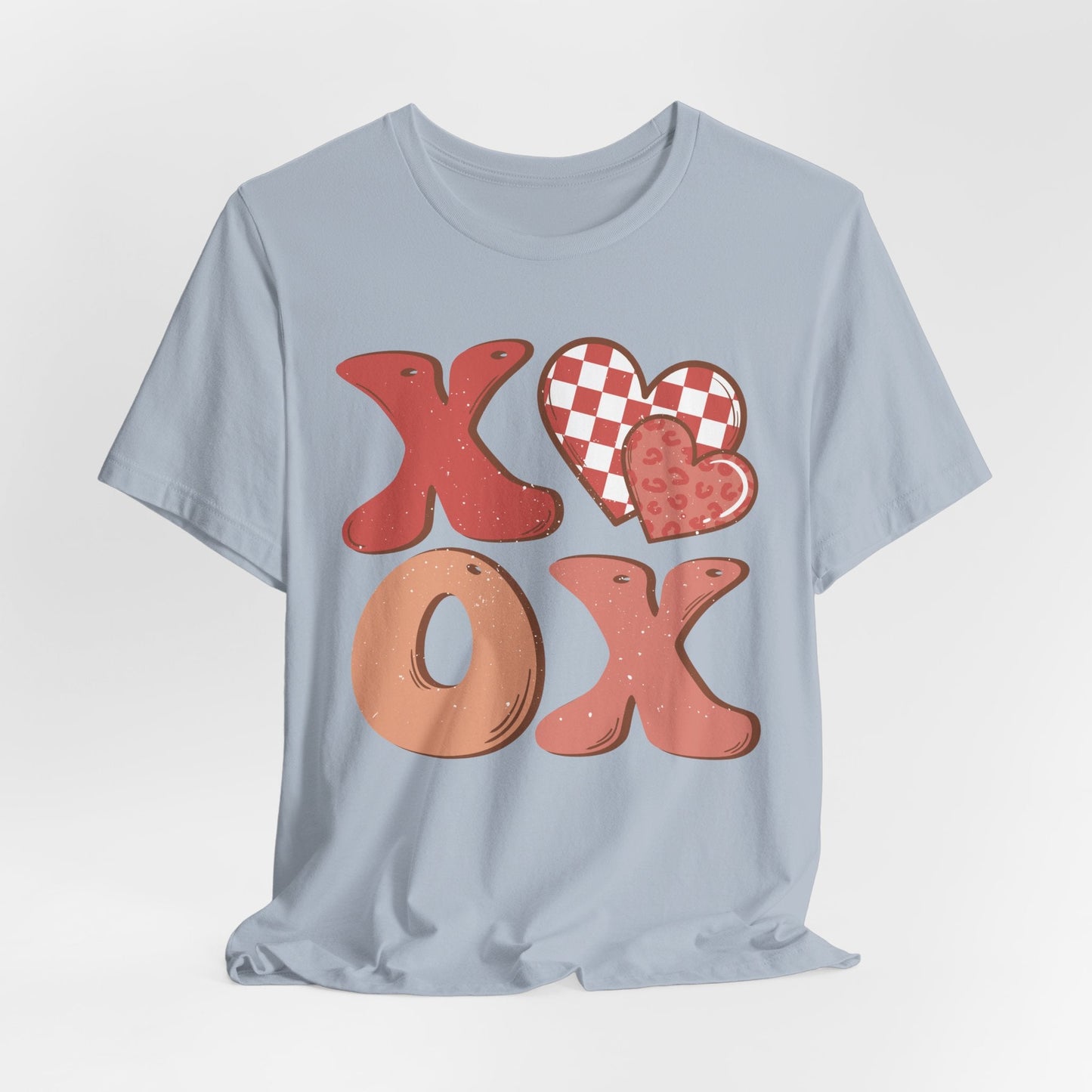 Retro XOXO Faded Red Pink Tee Shirt for Valentine's Day - HubCityMakersCo