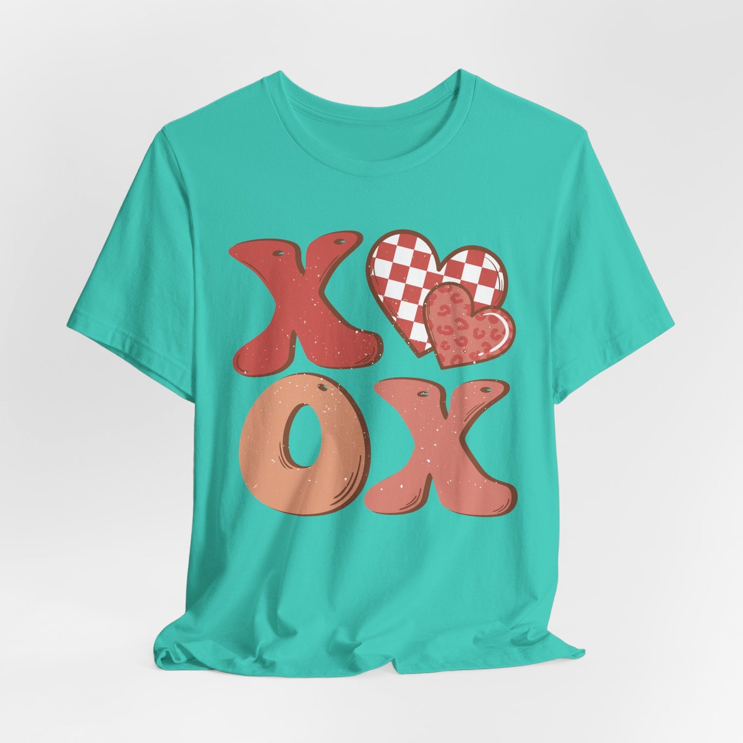 Retro XOXO Faded Red Pink Tee Shirt for Valentine's Day - HubCityMakersCo