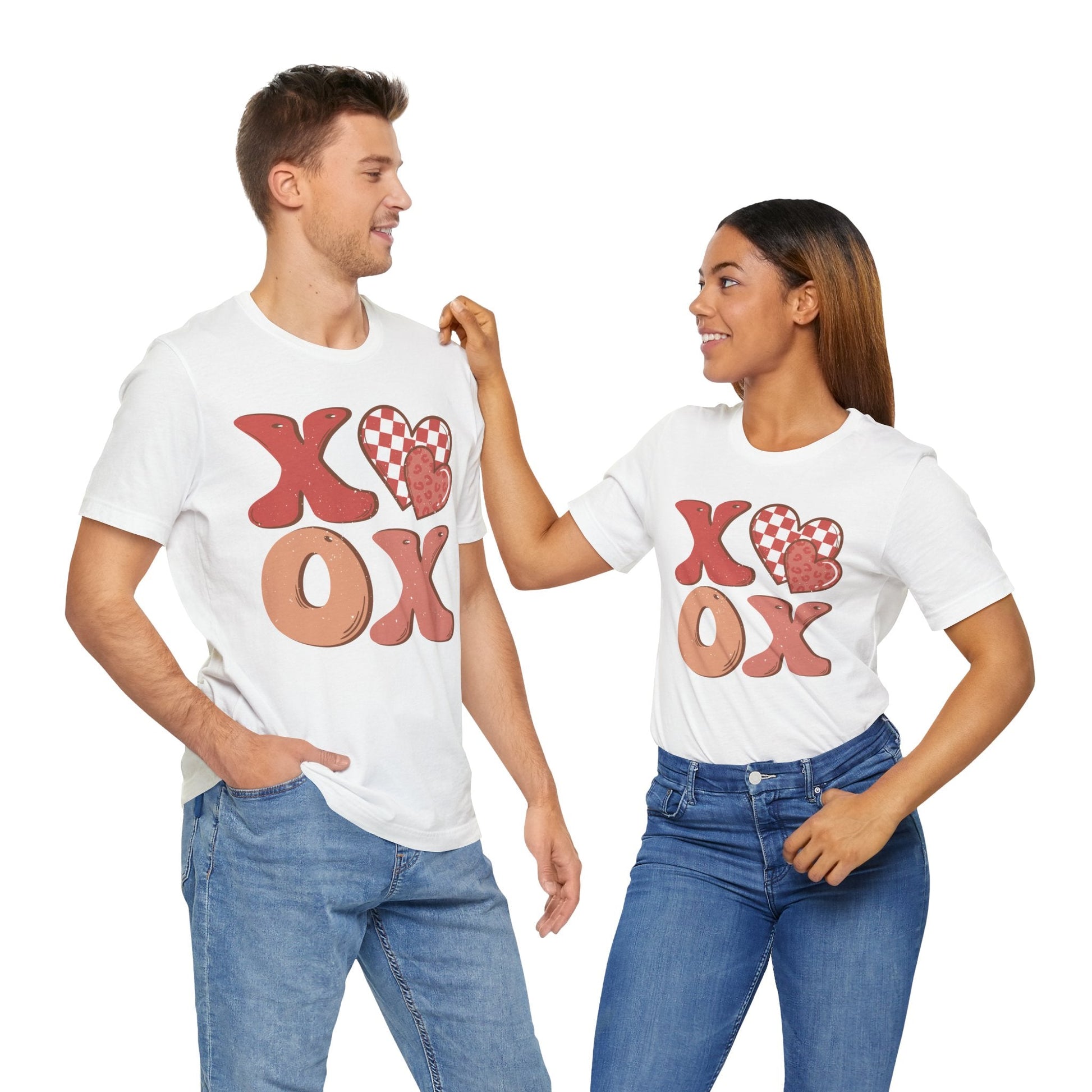 Retro XOXO Faded Red Pink Tee Shirt for Valentine's Day - HubCityMakersCo